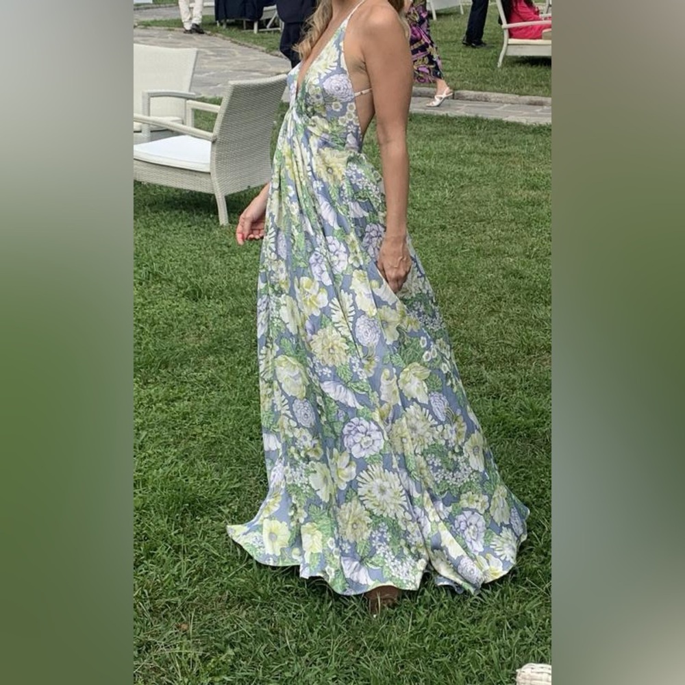 ASOS EDITION satin cami maxi dress in garden floral print